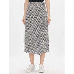 Tommy Hilfiger Trapéz szoknya Seal Aop Wrap Midi Skirt WW0WW40757 Kék Regular Fit