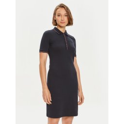 Tommy Hilfiger Hétköznapi ruha Slim RWb Tipping Polo 1/2SLV DRS WW0WW42114 Sötétkék Slim Fit