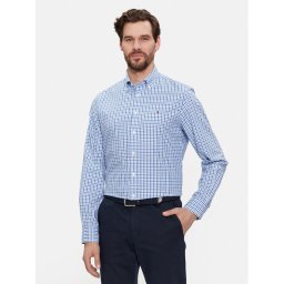 Tommy Hilfiger Ing Cl W-Oxford Check Rf Shirt MW0MW34019 Kék Regular Fit
