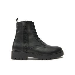 Calvin Klein Jeans Csizma Combat Mid Laceup Boot W Zip YM0YM00262 Fekete