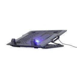 GEMBIRD notebook állvány NBS-1F17T-01, notebookokhoz 17"-ig, 150 mm-es ventilátor, LED, fekete