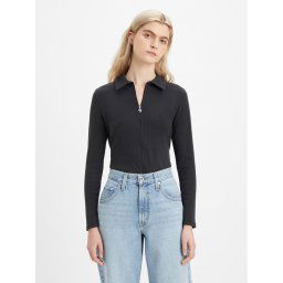 Levi's® Blúz Right On Rib A5951-0000 Fekete Slim Fit