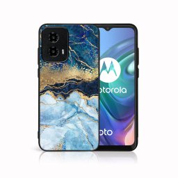 PROTEMIO MY ART Védőburkolat: Motorola Moto G34 5G BLUE MARBLE (141)