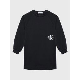 Calvin Klein Jeans Kötött ruha Monogram Off Placed IG0IG01567 Fekete Regular Fit