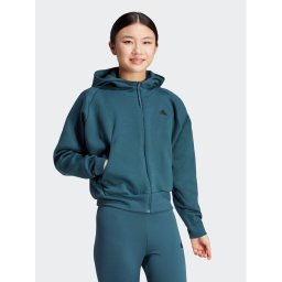 adidas Pulóver Z.N.E. IN5129 Türkizkék Loose Fit