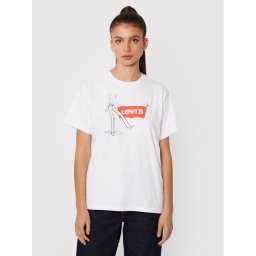 Levi's® Póló Graphic Jet A0345-0032 Fehér Loose Fit