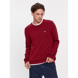 Tommy Jeans Sweater Essential DM0DM11856 Piros Regular Fit