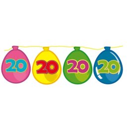 Évszámos lufi füzér 20-as számmal 6 m