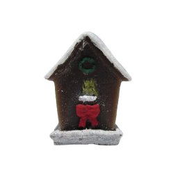 Gyertya figura mézeskalács házikó 7 cm X 7 cm