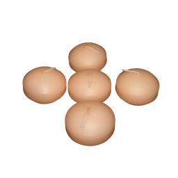 Úszógyertya barack színű 5 db/csomag 4,5 cm X 3,3 cm