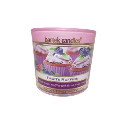 Illatgyertya pohár gyertya erdei gyümölcsös muffin illatú 75 g