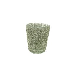 Mécsestartó zöld csillámos 6,5 cm