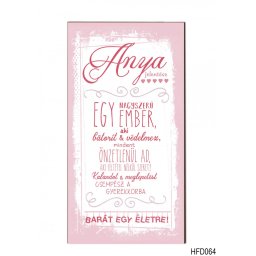 Fa hűtőmágnes Anya jelentése 7,5 cm X 14 cm