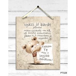 Dekor falikép Igazi jóbarát 21 cm x 26 cm