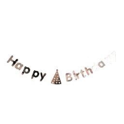 Happy birthday, ezüst, banner 2,5 m