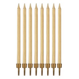 Tortagyertya arany színű 10 cm, 8 db/csomag