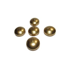 Úszógyertya metál arany színű 5 db/csomag 4,5 cm X 3,3 cm