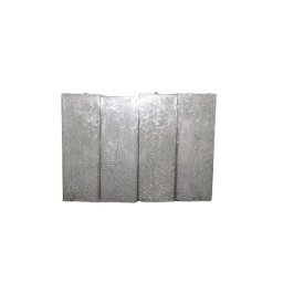 Gyertya rusztikus hasáb ezüst színű metál 10,5x3,5 cm 4db/cs