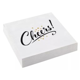 Szalvéta Cheers Golden Wishes 20 db-os 33x33 cm