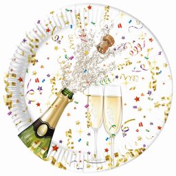 Papírtányér Sparkling Celebration, Csillogó ünneplés papírtányér 8 db-os 23 cm
