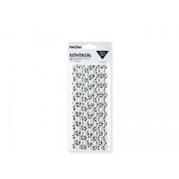 Szívószál focis 25db 19,5cm