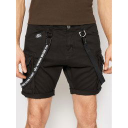 Alpha Industries Szövet rövidnadrág Utility 116213 Fekete Regular Fit