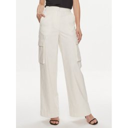 Edited Szövet nadrág Malena Fehér Wide Leg