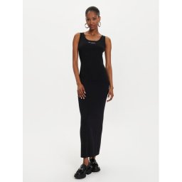 KARL LAGERFELD Hétköznapi ruha 245W1332 Fekete Slim Fit