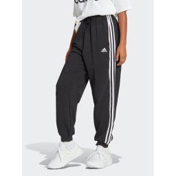 adidas Melegítő alsó Essentials 3-Stripes French Terry Loose-Fit Joggers HA4375 Fekete Loose Fit