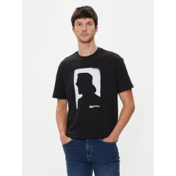 Karl Lagerfeld Jeans Póló 245D1709 Fekete Regular Fit
