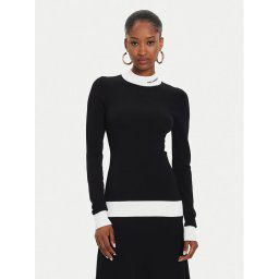 KARL LAGERFELD Sweater 245W2000 Fekete Slim Fit