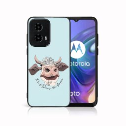 PROTEMIO MY ART Védőburkolat a Motorola Moto G04 / G24 / G24 teljesítményhez HAPPY COW (181)