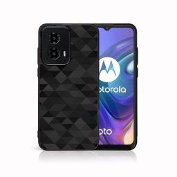 PROTEMIO MY ART Védőburkolat a Motorola Moto-hoz G04 / G24 / G24 Teljesítmény BLACK TRIANGLES (232)