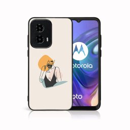PROTEMIO MY ART Védőburkolat a Motorola Moto G04 / G24 / G24 teljesítményhez WOMAN (197)