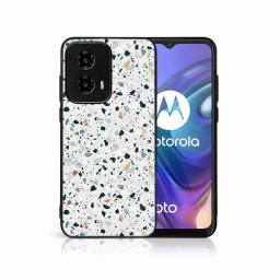 PROTEMIO MY ART Védőburkolat a Motorola Moto G04 / G24 / G24 teljesítményhez GREY TERRAZZO (163)