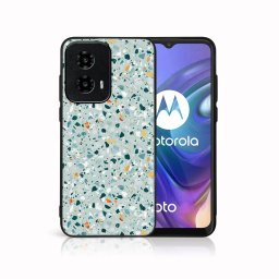 PROTEMIO MY ART Védőburkolat a Motorola Moto G04 / G24 / G24 teljesítményhez BLUE TERRAZZO (164)
