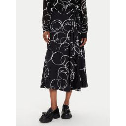 KARL LAGERFELD Midi szoknya 245W1203 Fekete Regular Fit