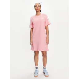 adidas Hétköznapi ruha Essentials 3-Stripes IY4242 Rózsaszín Loose Fit