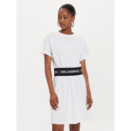 KARL LAGERFELD Hétköznapi ruha 245W1351 Fehér Regular Fit