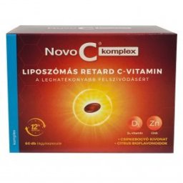 Novo C Komplex Liposzómális RETARD C-vitamin +D3+Cink kapszula - 60db