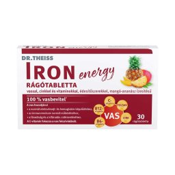 Dr. Theiss Iron Energy rágótabletta mangó-ananász ízű 30x