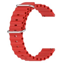 OCEAN Univerzális szilikon szíj 22mm piros
