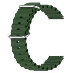 OCEAN Univerzális szilikon szíj 22mm sötétzöld