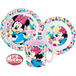 Minnie étkészlet, micro műanyag szett 350 ml-es bögrével Nr1