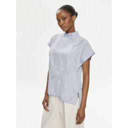 Hugo Blúz Caneli-1 50515629 Kék Relaxed Fit