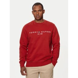 Tommy Hilfiger Pulóver Logo MW0MW11596 Piros Regular Fit