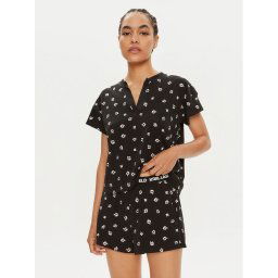 KARL LAGERFELD Pizsama Ikonik 2.0 245W2121 Fekete Regular Fit