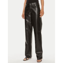 Calvin Klein Jeans Műbőr nadrág J20J223548 Fekete Straight Fit