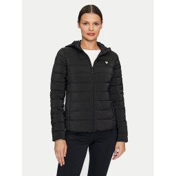 Guess Pehelykabát Solid Heavy Diann V4YL04 WF3X0 Fekete Slim Fit