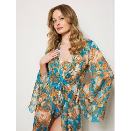 Guess Kimonó E4GK03 WE550 Kék Relaxed Fit